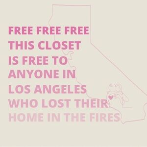 NWT This Closet is Free to Anyone in LA Who Lost Their Home in the Fires